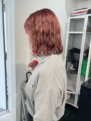セミロング カラー パーマ ヘアアレンジ メンズ キッズ ネイル マツエク・マツパ アイブロウ 艶ハイトーン/ヘア アレンジAYAKAのヘアスタイル