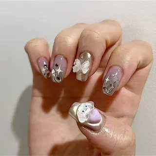 ネイル パラあり！フィルイン 美フォルムのネイルデザイン