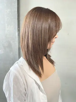 ミディアム カラー 美髪カラー✨本間 貴広のヘアスタイル