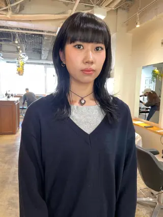 ミディアム カラー レイヤー/似合わせ TAKUYAのヘアスタイル
