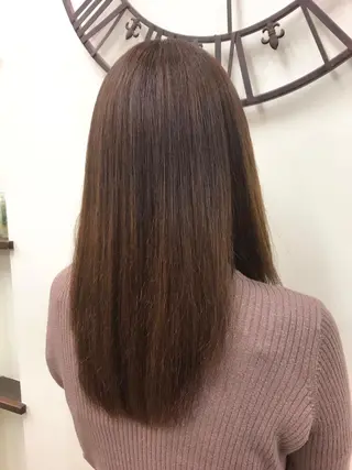 ロング パーマ ブリーチでもできる 縮毛矯正相原慎🌈のヘアスタイル