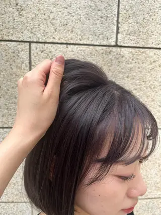 ミディアム カラー RYOKA/ 透明感カラー/韓国風のヘアスタイル