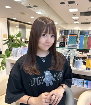 ロング カラー クロスパーマ/うる艶 カラー/Kurumiのヘアスタイル