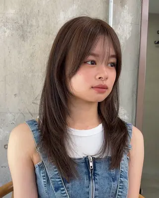 セミロング カラー 柔らかいレイヤー🌿 大人ヘア/みっきーのヘアスタイル