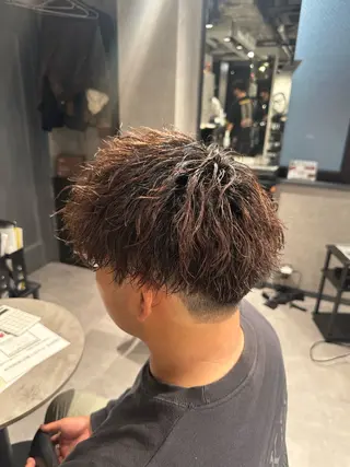 ミディアム パーマ ヘアアレンジ メンズ メンズヘア静岡 ✂︎Ryuheiのヘアスタイル
