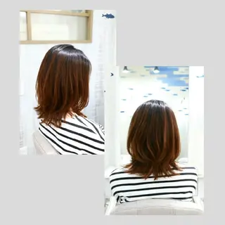 ミディアム フジタミキ ✨メテオ TR、ヘッドスパのヘアスタイル