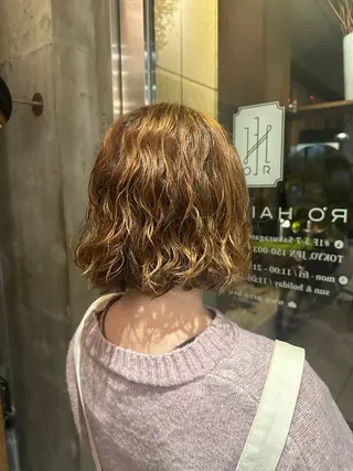 ミディアム パーマ 渋谷　無料カット /コウシロウのヘアスタイル