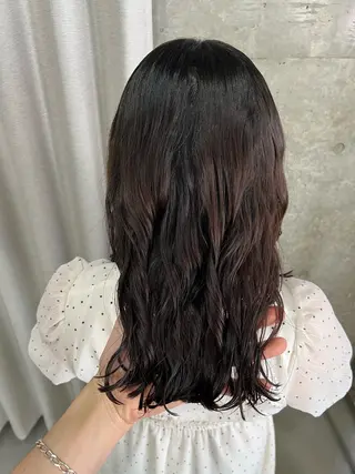 ロング パーマ ボブパーマコテ巻き風 パーマNo1深江秀平のヘアスタイル