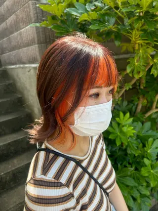 カラー ダブルスキルエクステ /羽エクステ白石宇由のヘアスタイル