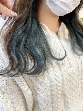 セミロング カラー 初めてでも失敗しない 透明感カラー　Miiのヘアスタイル