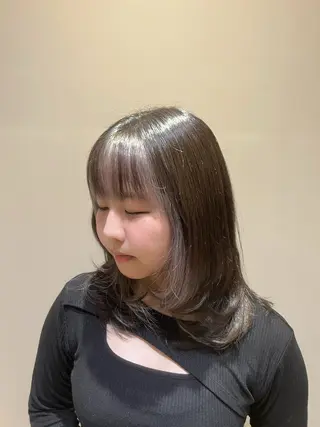 ミディアム カラー カットモデル様 募集中のヘアスタイル