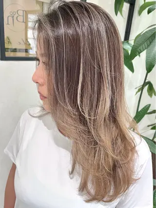 セミロング カラー ヘアアレンジ Belle hair Design青野大貴のヘアスタイル