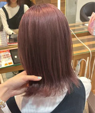 ミディアム カラー 🌈コテ巻き風パーマ LOHASせいな🌈のヘアスタイル