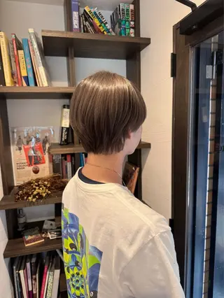 ショート カラー メンズ mina 🐈‍⬛ ラフな似合わせヘアのヘアスタイル