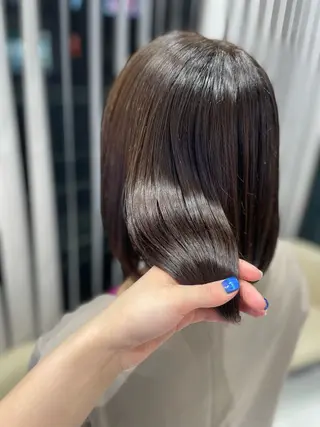 ミディアム カラー クロスパーマ/うる艶 カラー/Kurumiのヘアスタイル