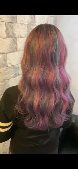 ロング カラー 美髪矯正 🌈髪質改善 山下のヘアスタイル