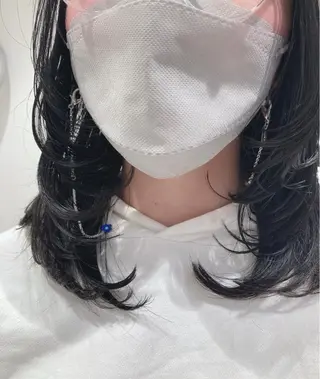 ミディアム カラー スキバサミを使わない カット🌼唯🌼のヘアスタイル