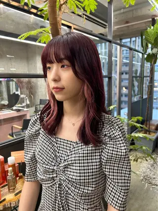ロング カラー maho/垢抜け カラーパーマメイクのヘアスタイル