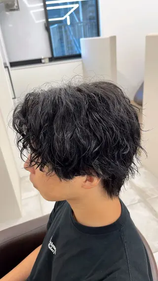 ショート パーマ メンズ 🏆メンズヘア特化 🥇代表りんぺーのヘアスタイル