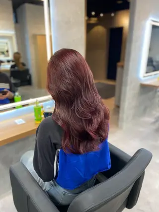 ロング カラー ヘアアレンジ レイヤー×透明感カラ ーHAYATOのヘアスタイル