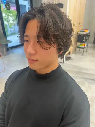 ショート パーマ 曲がる縮毛矯正 バレイヤージュ森田のヘアスタイル