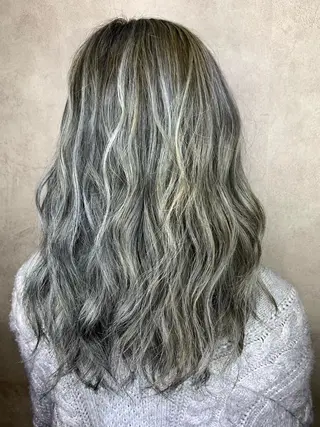 セミロング 西村 雄二/エクステのヘアスタイル