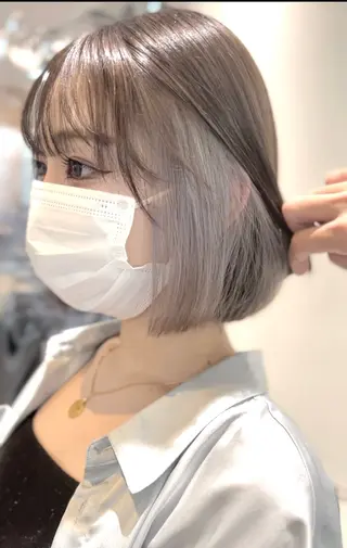 ミディアム カラー ヘアアレンジ 🌈インナーカラー ‘ショウマ’🌈のヘアスタイル