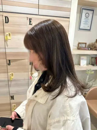 ミディアム カラー 🪡カットモデル 募集中🪡 辻田柚のヘアスタイル