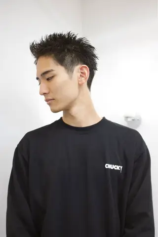 ショート メンズ メンズ専門ブリー チカラー⚡️リュウジのヘアスタイル
