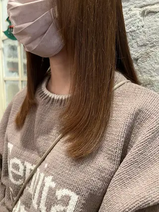 ミディアム 稲吉 優奈のヘアスタイル