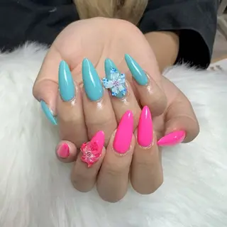 ネイル 🎀nana🫧 ワンホンネイル🎀のネイルデザイン
