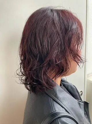 ミディアム カラー パーマ 🎀レイヤー/パーマ カラー/ai🎀のヘアスタイル