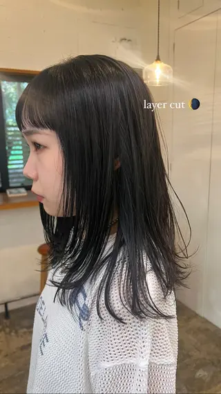 セミロング 鈴木 三保のヘアスタイル