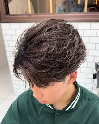 パーマ メンズ 高崎 堅心のヘアスタイル