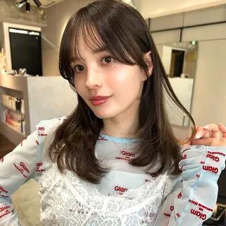 ミディアム ヘアセット/透明感 カラー/MIHO♡のヘアスタイル