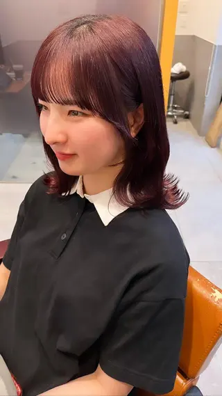 ミディアム カラー 大人girly🛋️ 🤍yukakoのヘアスタイル