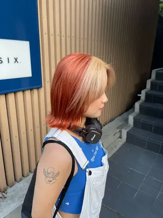 ミディアム 東梅田エリアカラー ヘアセットNo. 1のヘアスタイル