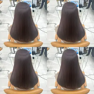 ロング カラー 髪質改善× 白髪ぼかし溝江のヘアスタイル