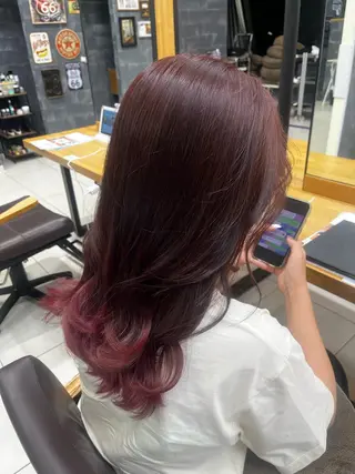 ロング カラー 🩵さき🤍 可愛いを叶える美容師のヘアスタイル