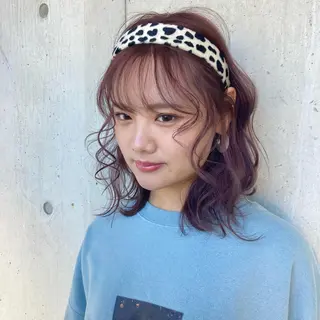 ミディアム 梅山 美侑のヘアスタイル