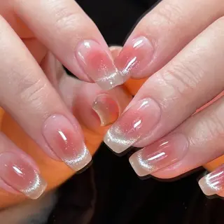 ネイル フィルイン・深爪矯正 長さ出し🎀のネイルデザイン