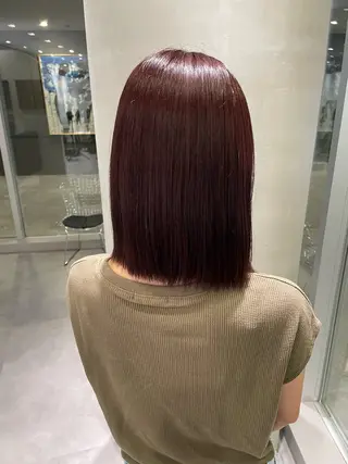 ミディアム 佐藤彩野/艶カラー /透明感カラーのヘアスタイル