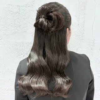 ロング ヘアアレンジ 縮毛矯正/Wカラー /アレンジ🌙あまにのヘアスタイル