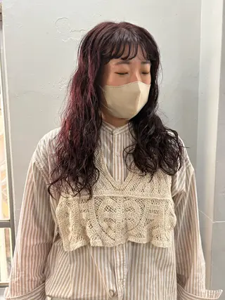 ロング パーマ cupra所属・カワクボ ソラのヘアスタイル