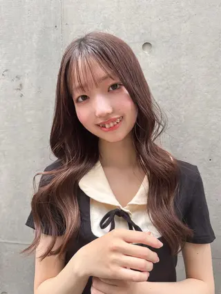 ロング 韓国艶髪/透明感 カラー/ひなののヘアスタイル