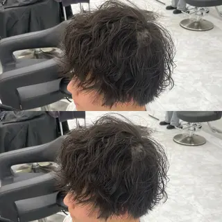 パーマ メンズ 🦋色落ち綺麗カラー メンズYUZU🦋‪のヘアスタイル