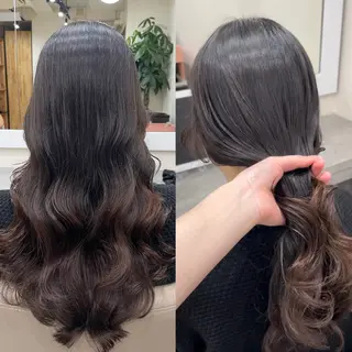 ロング 韓国風パーマ/ヘア セット/店長みづきのヘアスタイル