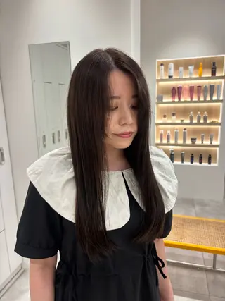 セミロング 艶髪໒꒱／透明感 カラー🍀_そら🪽のヘアスタイル