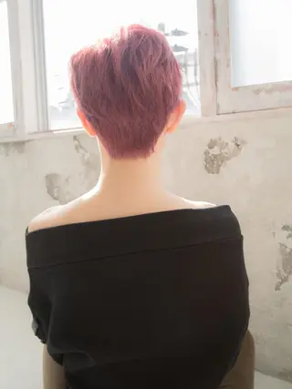 ショート カラー 池袋センターパート No.1 裕大のヘアスタイル