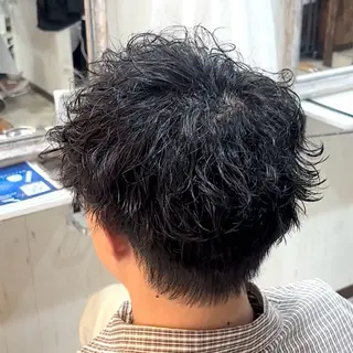 ミディアム パーマ メンズ 💥桜木町メンズ専門 💥ルキのヘアスタイル